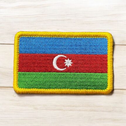 azerbaijan flag patch embroidery