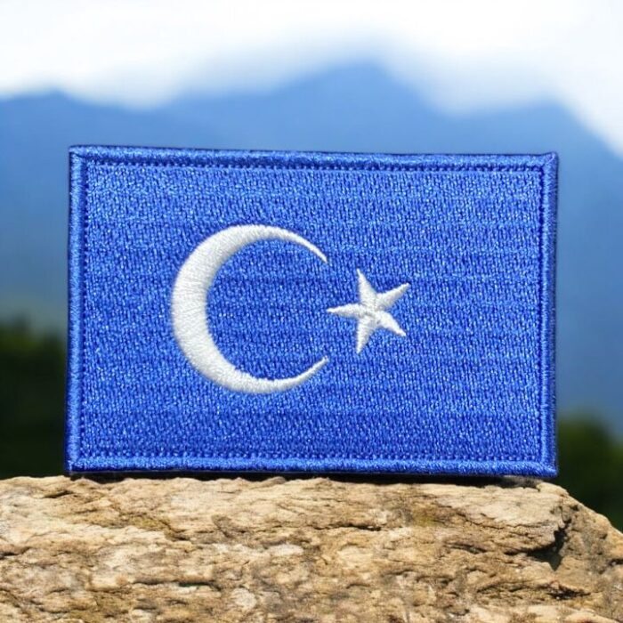 dogu turkistan bayragi patch nakis arma