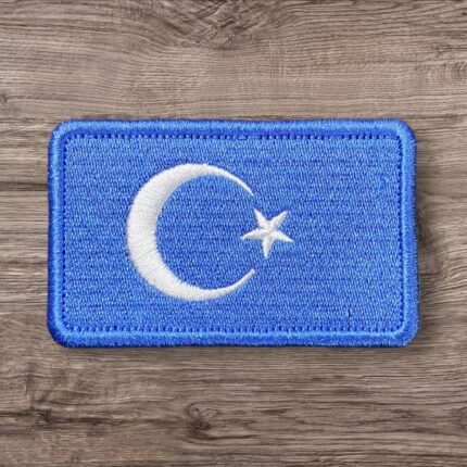 dogu turkistan bayragi patch nakis arma pec