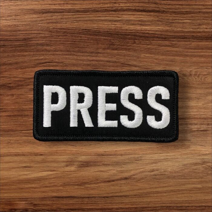 press yazili patch arma nakis