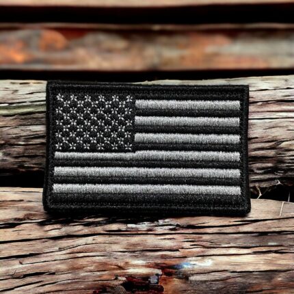 black american flag embroidery patch