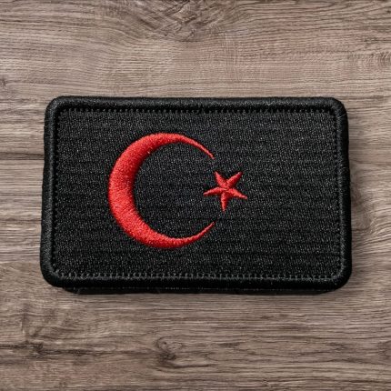 siyah kirmizi turk bayragi nakis pec patch