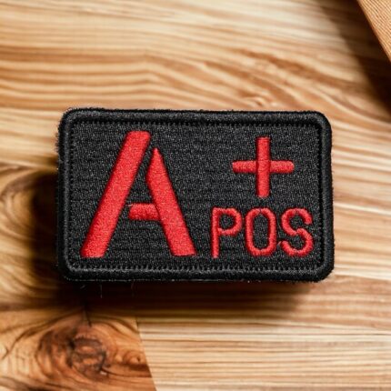 black background a positive blood group patch