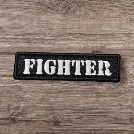 black ground fighter warrior patch