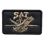Black SAT Badge Embroidered Patch
