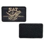 Black SAT Badge Embroidered Patch - Image 2