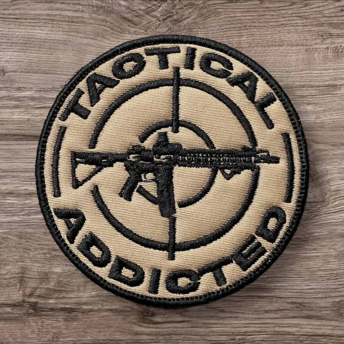 tan color tactical addicted patch