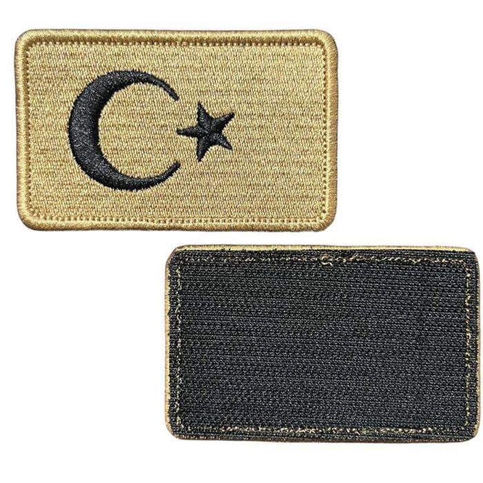tan rengi turk bayragi patch pec arma cirtli