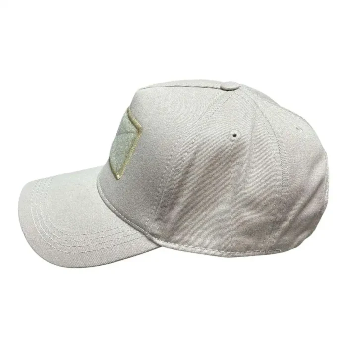 Beige Tactical Hat with Front Velcro Patch Panel - Image 2
