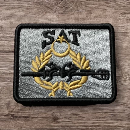 grey color sat patch embroidery