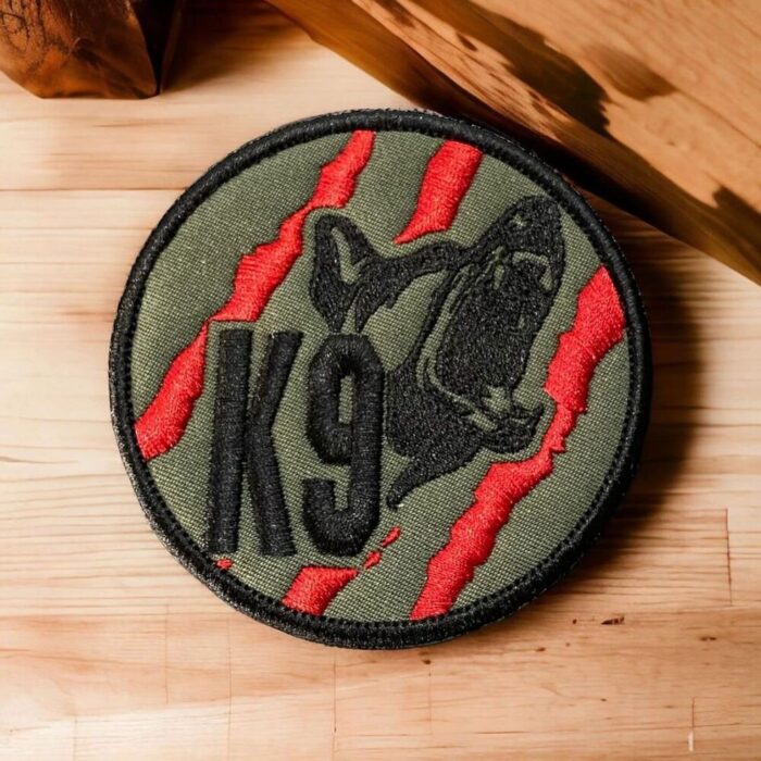 haki renk k9 polis köpegi patch pec arma