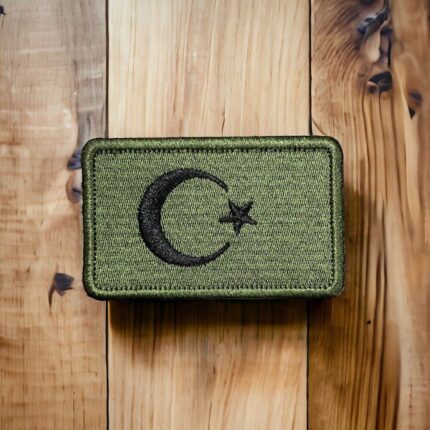 haki renk turk bayragi patch pec arma