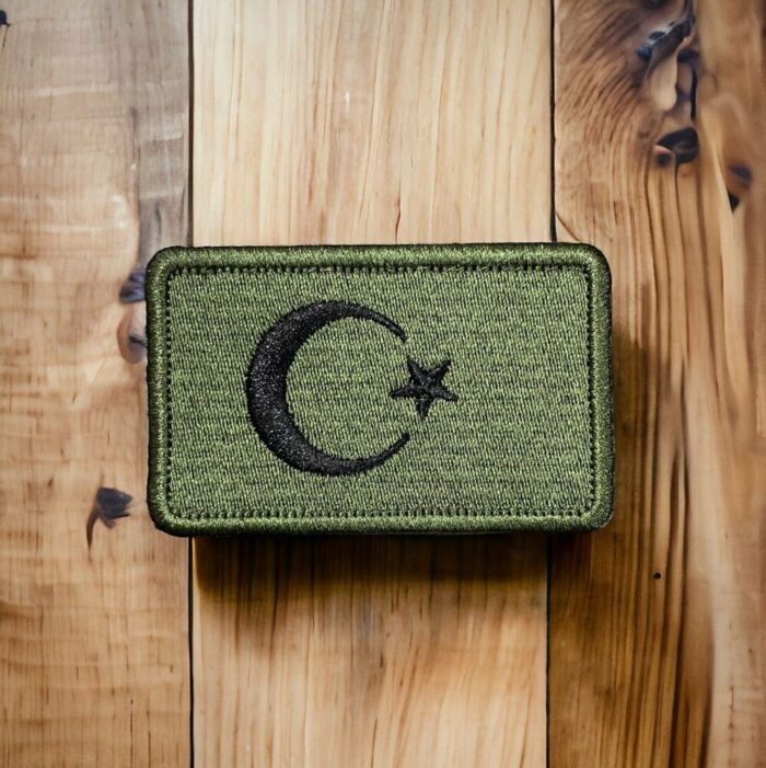 haki renk turk bayragi patch pec arma