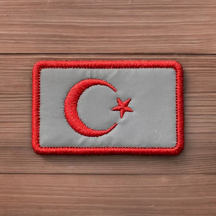 reflektifli turk bayragi patch yansiticili arma