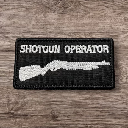 black color shotgun operator patch embroidery