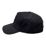 Black Tactical Hat with Front Velcro Patch Panel - Image 2