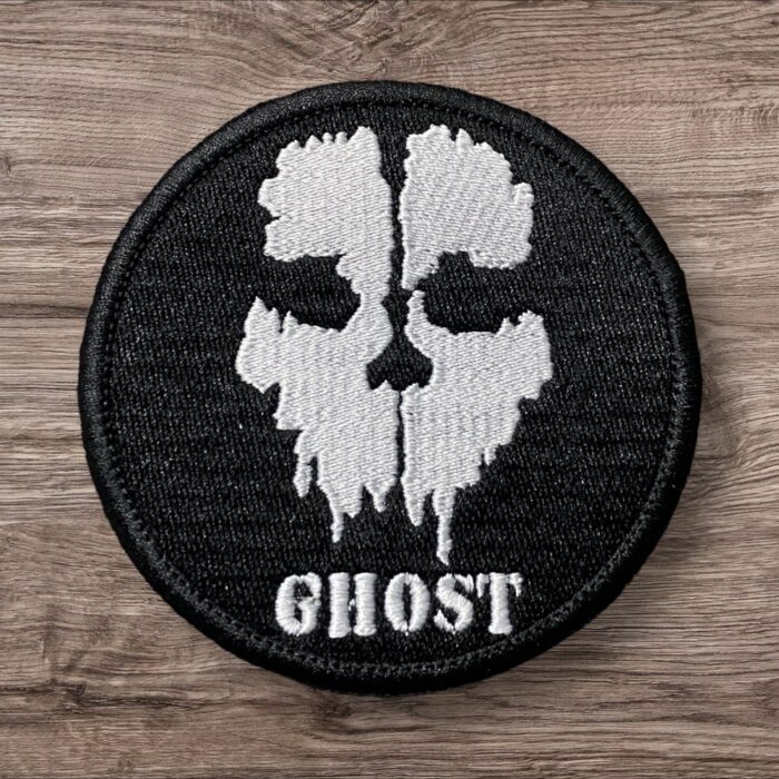 siyah zemin ghost patch arma pec taktikal nakis