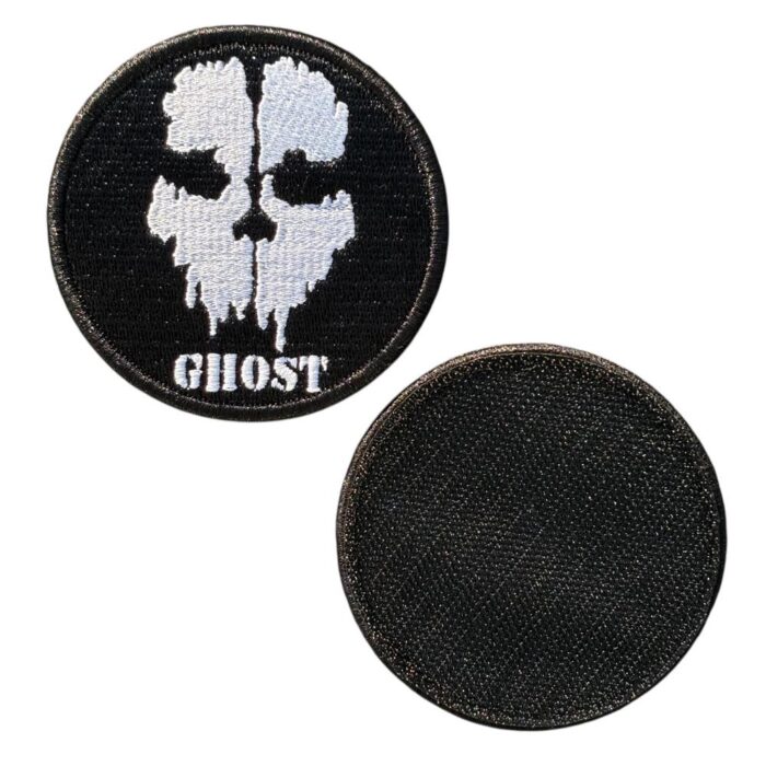 siyah zemin ghost patch peci armasi nakis cirtli