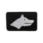 Black Gokturk Flag Embroidered Patch