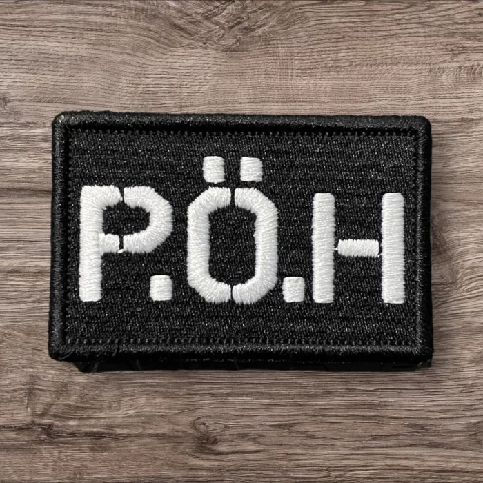 black ground poh polis ozel harekat patch