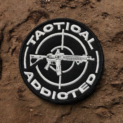 siyah zemin tactical addicted patch peci armasi