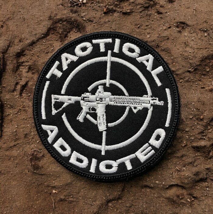 tactical addicted patch arma pec silah hedef nakis