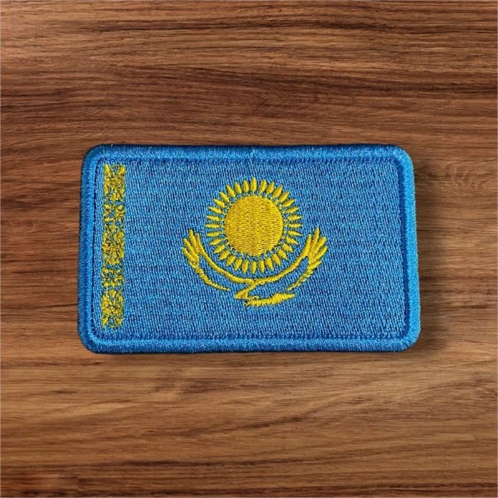 kazakistan bayragi nakis arma patch