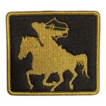 siyah zemin atli suvari patch arma nakis