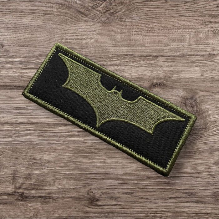 siyah zemin haki renk yarasa batman patch arma