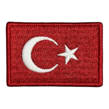 turk bayragi pec patch 6x4 cm