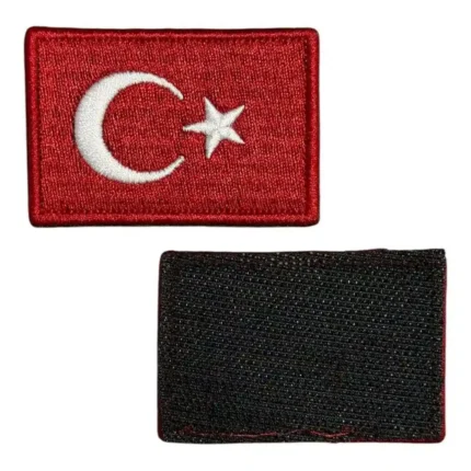 turk bayragi pec patch 6x4 cm cirtli