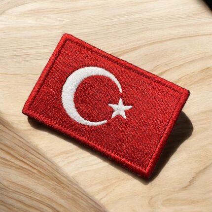 turk bayragi peci armasi kucuk boy patch