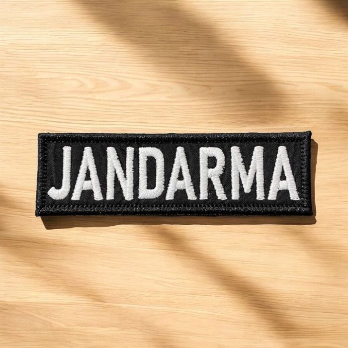 jandarma yazili nakis pec arma 10x3 cm