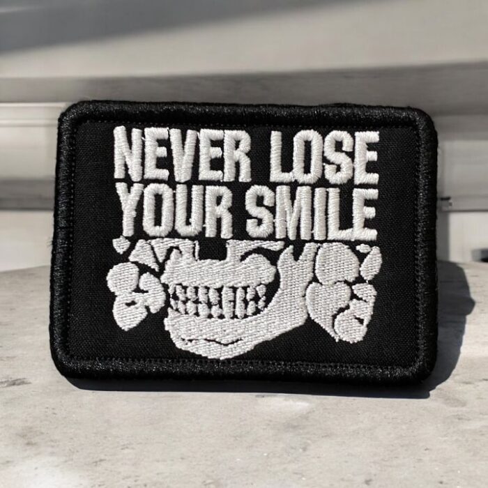 never lose your smile pec arma nakis taktik taktikal patch