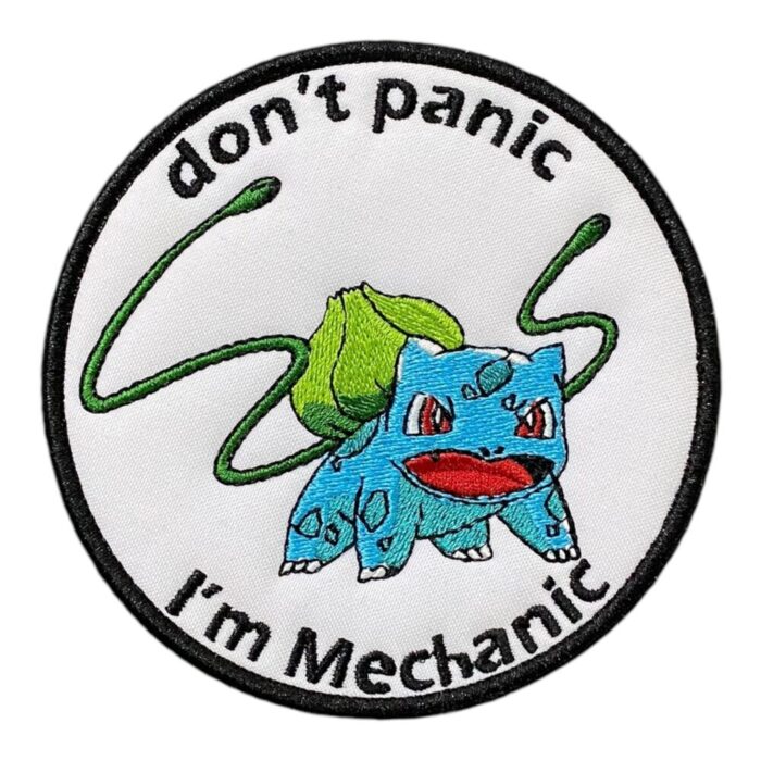 bulbasaur don't panic i am mechanic patch nakis pec