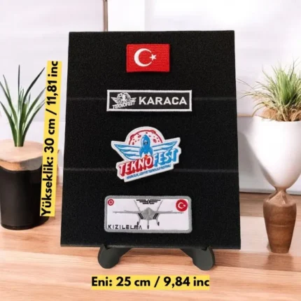 masaustu pec arma patch duvari 25x30 cm