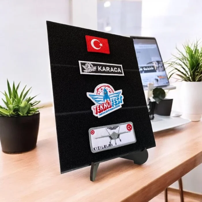 masaustu pec arma patch duvari 25x30 cm cirt yuzey