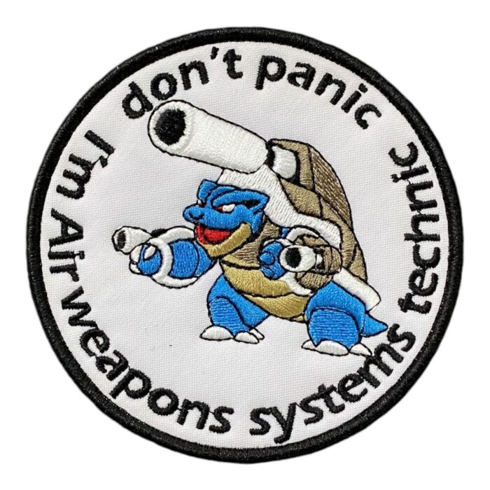 squirtle don't panic i air weapons systems technic patch nakis pec