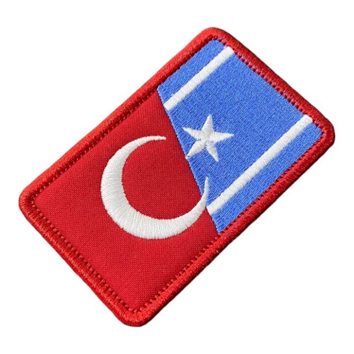 turkiye turkmeneli bayragi birlik beraberlik patch pec nakis