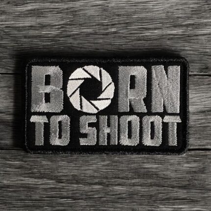 born to shoot yazili nakis patch arma