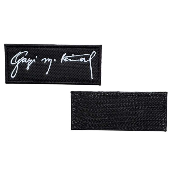 gazi mustafa kemal yazili ataturk armasi patch cirtli