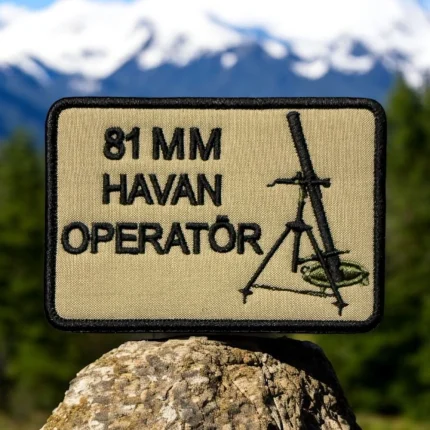 81 mm mortar operator embroidery patch