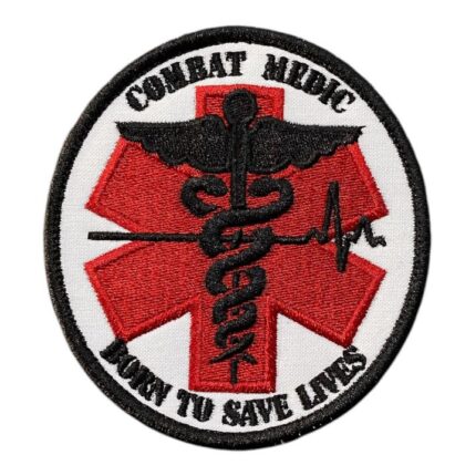 combat medic born to save lives patch pec nakis