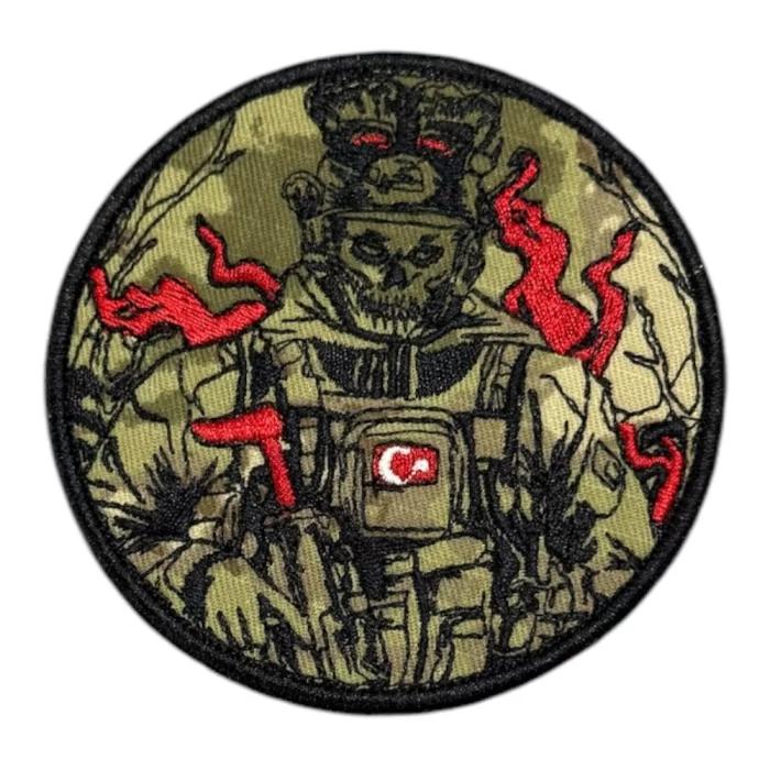 camouflage ground flame hunter soldier patch