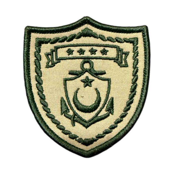 tan colored background turkish naval forces patch