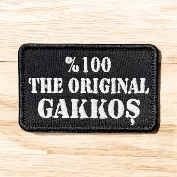 the original gakkos written embroidery patch