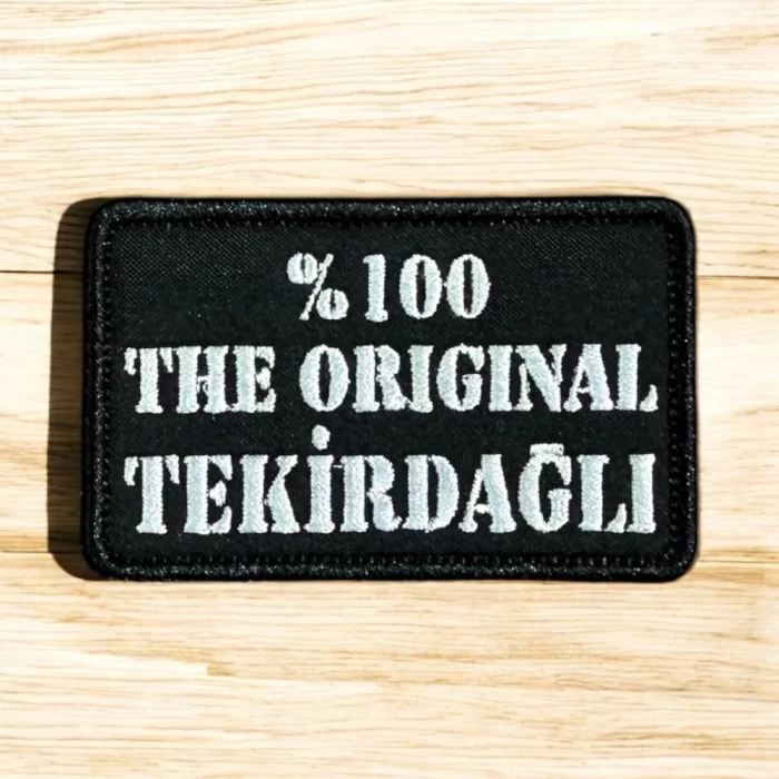 the original tekirdagli written embroidery patch