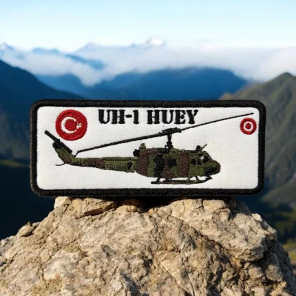 uh 1 huey helicopter embroidery patch