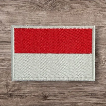 indonesian flag embroidery patch