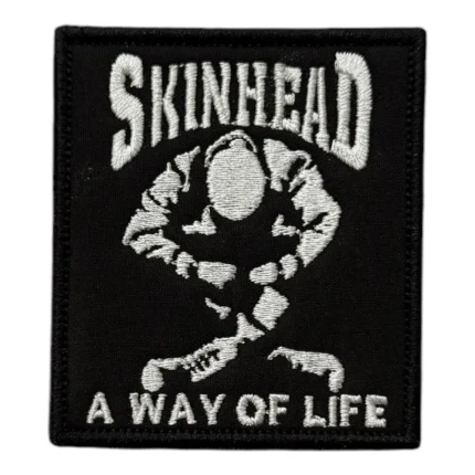 black skinhead a way of life embroidery patch